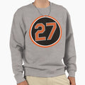 Delmon Young 27 Jersey Number Sweatshirt - Minimalist Print Unisex - T-Shirt, Sweatshirt, Hoodie