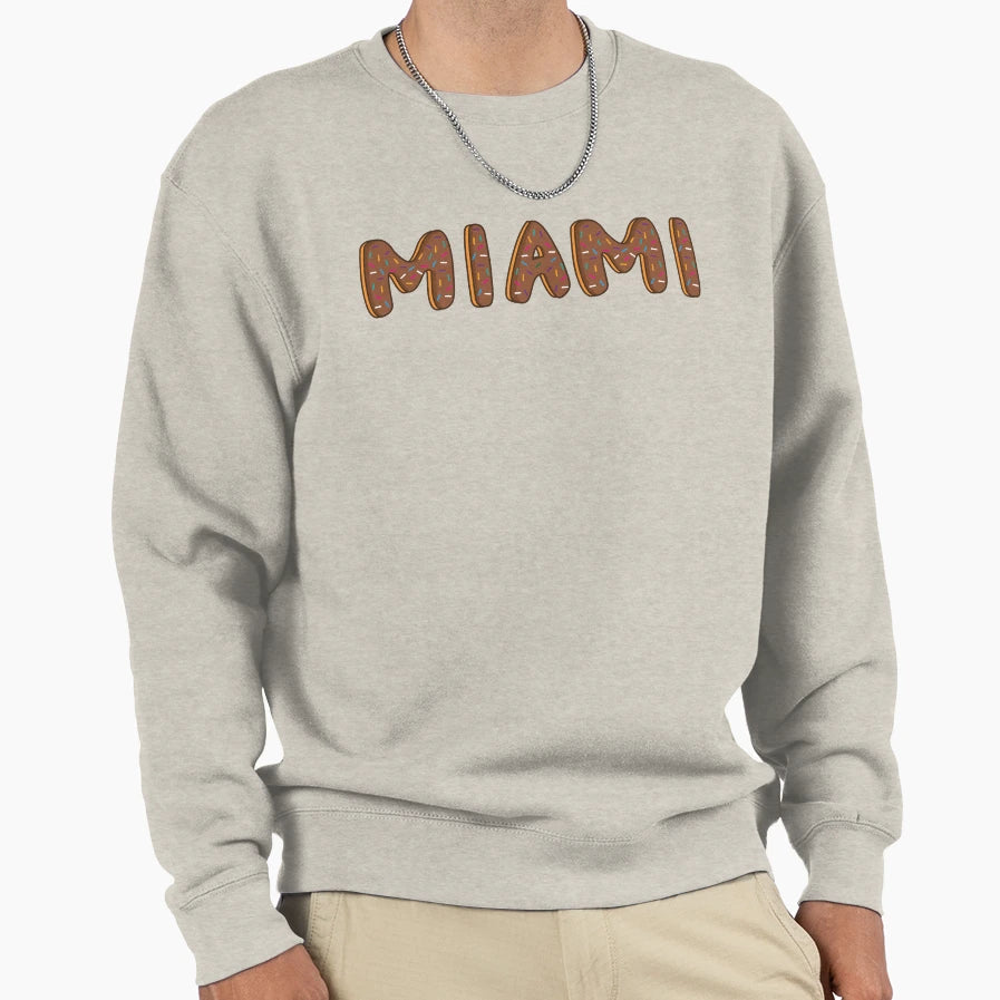 Miami City Shaped Like Chocolate Sweatshirt - Novelty Apparel Men Women - T-Shirt, Sweatshirt, Hoodie
