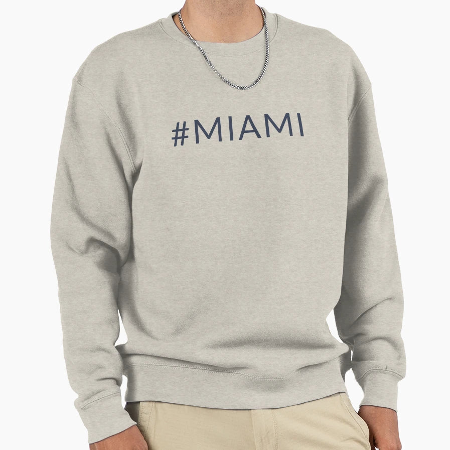 Miami Hashtag T-Shirt - Novelty Apparel Unisex - T-Shirt, Sweatshirt, Hoodie