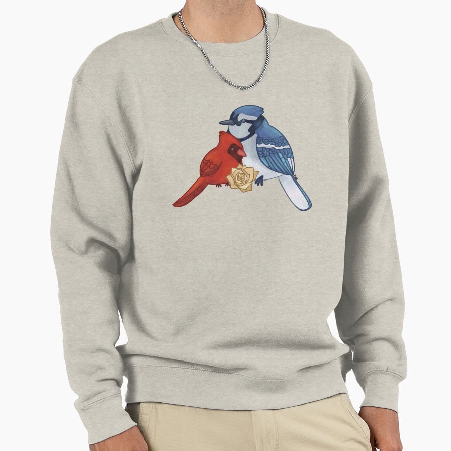 Lovely Birds Sweatshirt - Casual Everyday Wear for Adults - T-Shirt, Sweatshirt, Hoodie