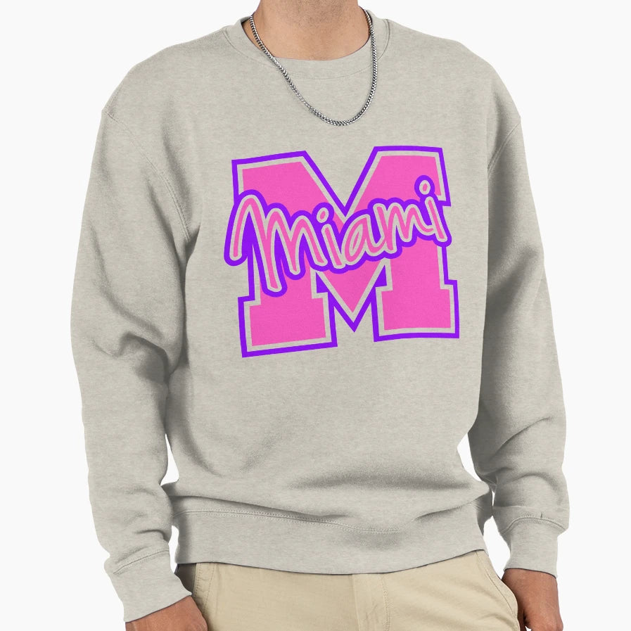 Miami Beach Florida Usa Palms Sun Sweatshirt - Streetwear Style Unisex - T-Shirt, Sweatshirt, Hoodie