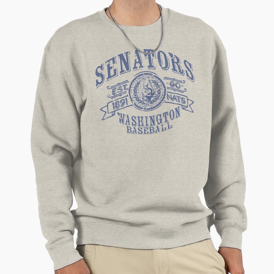 Senators Baseball Sweatshirt - Aesthetic Graphic Men Women - T-Shirt, Sweatshirt, Hoodie