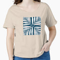 Geometric White Dark Blue Tropical T-Shirt - Casual Everyday Wear Unisex - T-Shirt, Sweatshirt, Hoodie