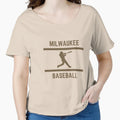 Gold Color Milwaukee Baseball T-Shirt - Minimalist Print Men Women - T-Shirt, Sweatshirt, Hoodie