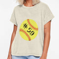 Softball Player Jersey No 59 Back T-Shirt - Casual Everyday Wear Unisex - T-Shirt, Sweatshirt, Hoodie