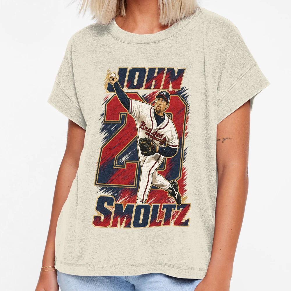John Smoltz 29 Atlanta Baseball T-Shirt - Casual Everyday Wear for Adults - T-Shirt, Sweatshirt, Hoodie