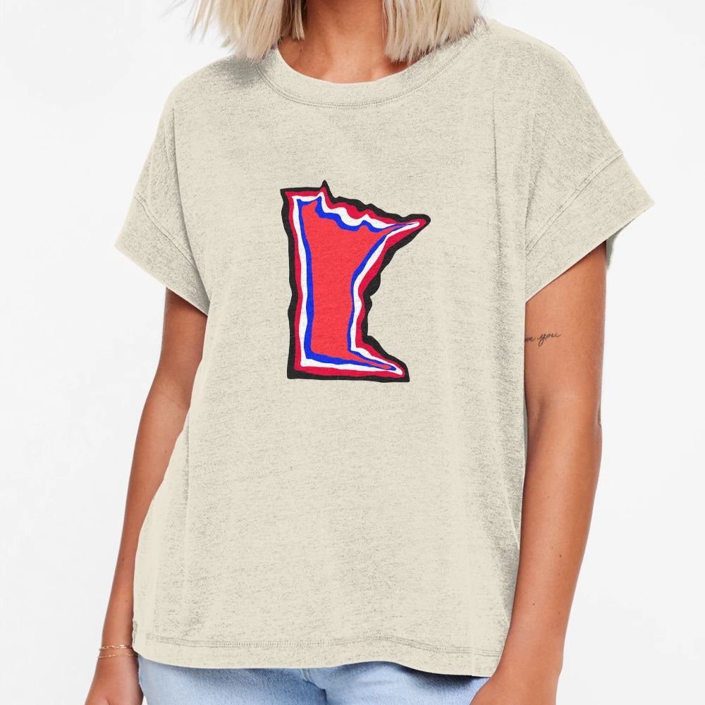 Red White And Blue Minnesota Mn T-Shirt - Trendy Graphic Unisex - T-Shirt, Sweatshirt, Hoodie