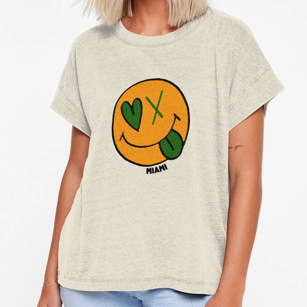Miami Smiley Face T-Shirt - Trendy Graphic Unisex - T-Shirt, Sweatshirt, Hoodie
