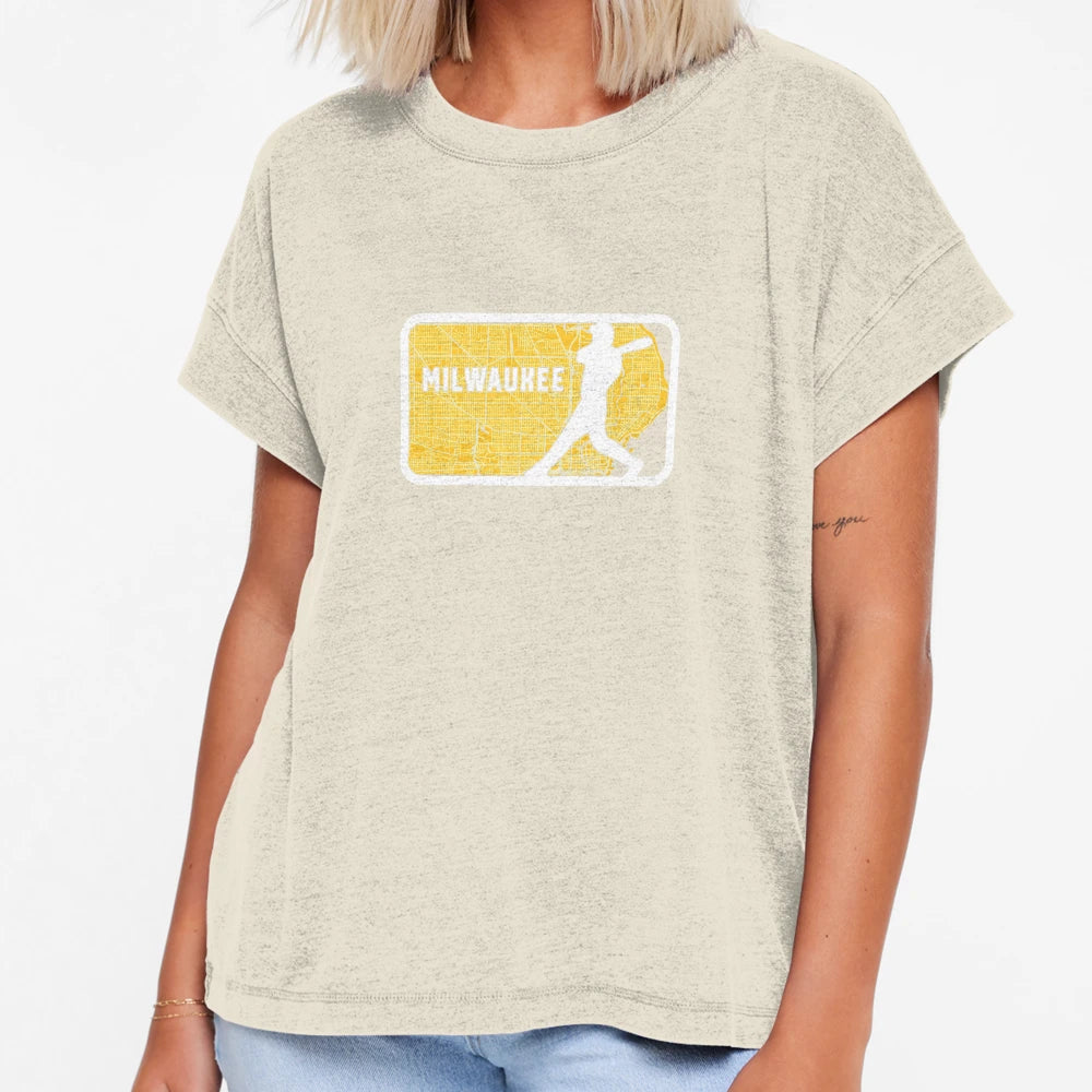 Milwaukee Baseball Player Street Map T-Shirt - Unique Graphic Unisex - T-Shirt, Sweatshirt, Hoodie