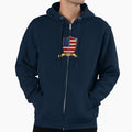 Soto Family Usa Shield Stars Stripes Hoodie - Novelty Apparel for Adults - T-Shirt, Sweatshirt, Hoodie