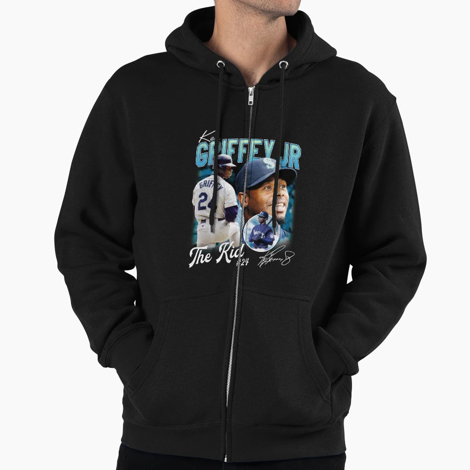 Ken Griffey Jr Baseball Signature Hoodie - Casual Everyday Wear Unisex - T-Shirt, Sweatshirt, Hoodie