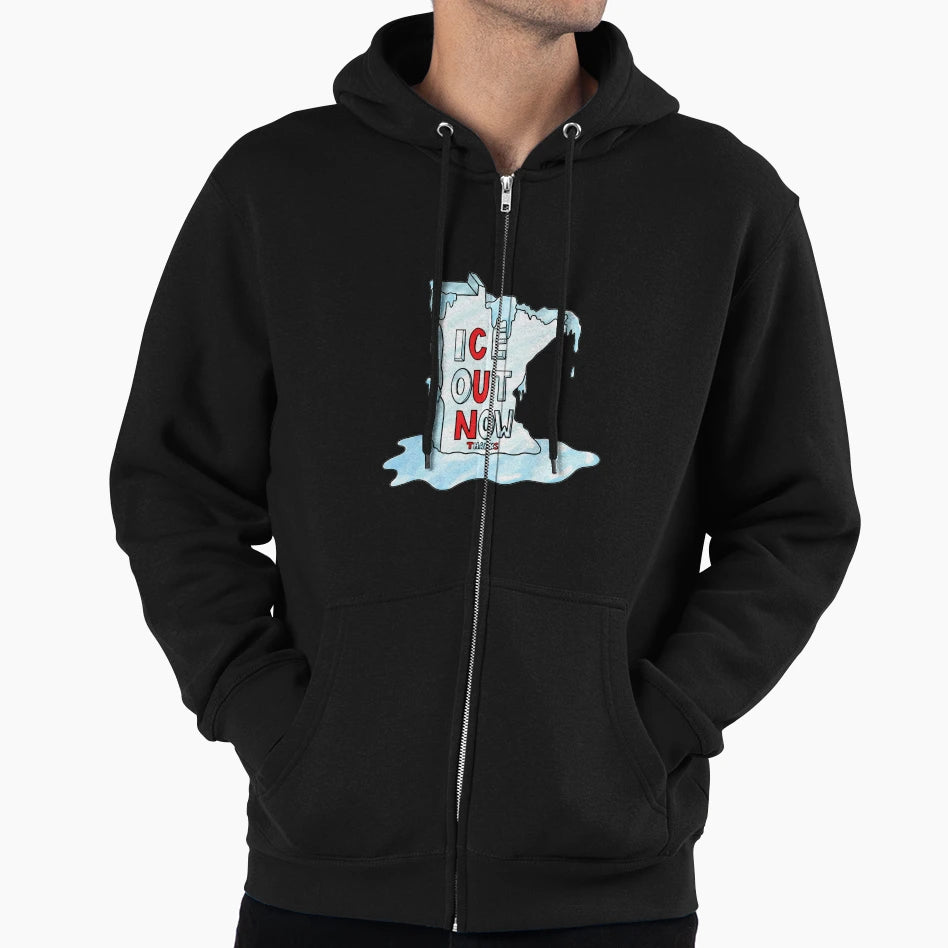 Minnesota Ice Out Now Melting Hoodie - Aesthetic Graphic Men Women - T-Shirt, Sweatshirt, Hoodie