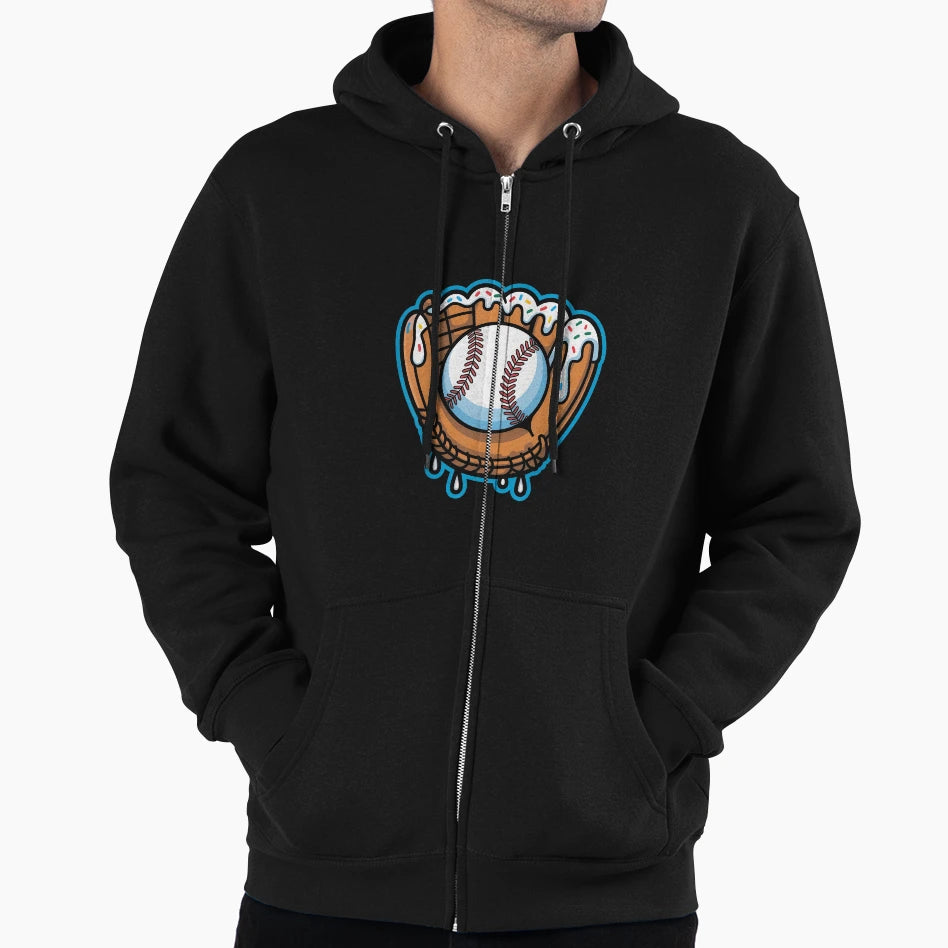 Baseball Glove Hoodie - Graphic Print Unisex - T-Shirt, Sweatshirt, Hoodie