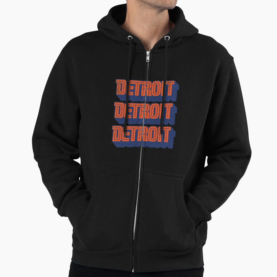 Old School Detroit 70S Hoodie - Casual Everyday Wear Men Women - T-Shirt, Sweatshirt, Hoodie