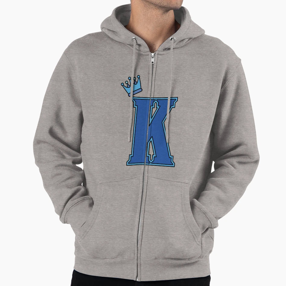 Blue Letter K Hoodie - Graphic Print Unisex - T-Shirt, Sweatshirt, Hoodie