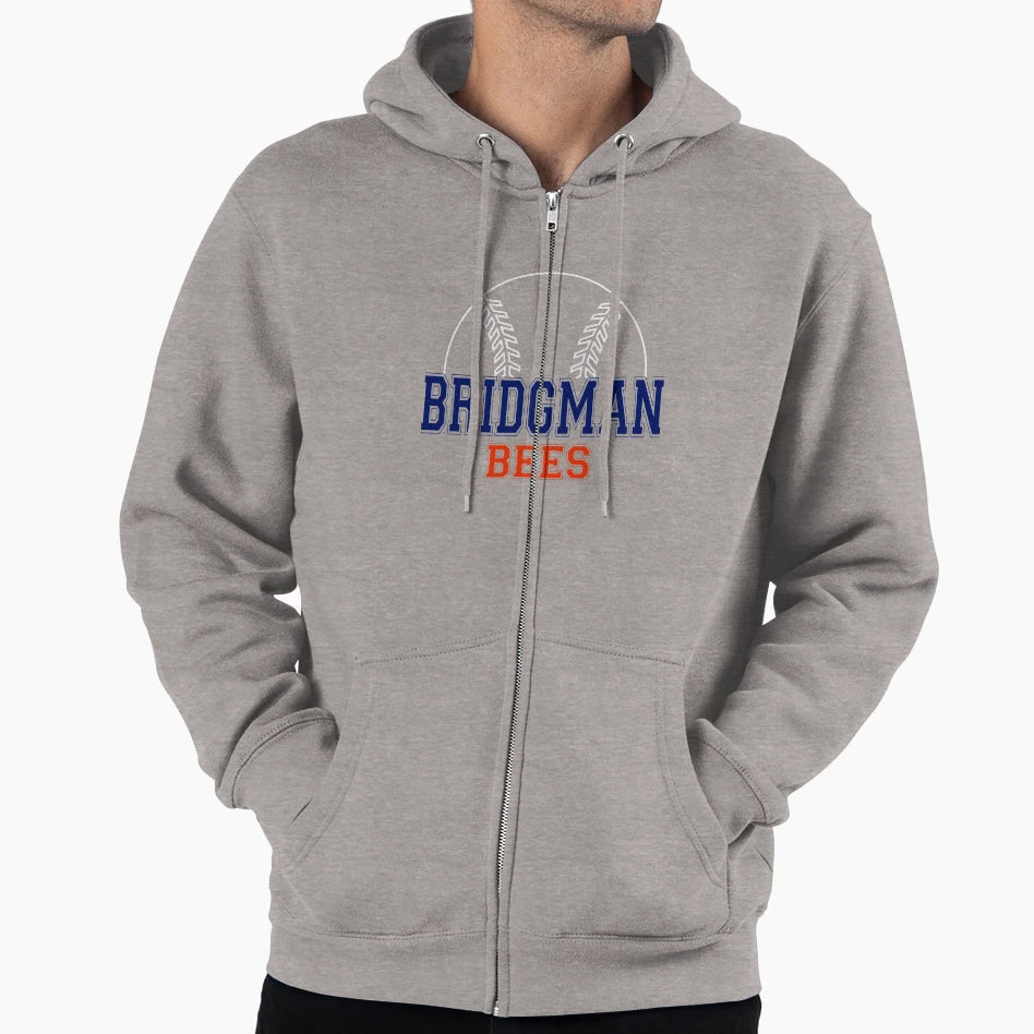 Blue Orange Bridgman Ball Outline Hoodie - Minimalist Print for Adults - T-Shirt, Sweatshirt, Hoodie