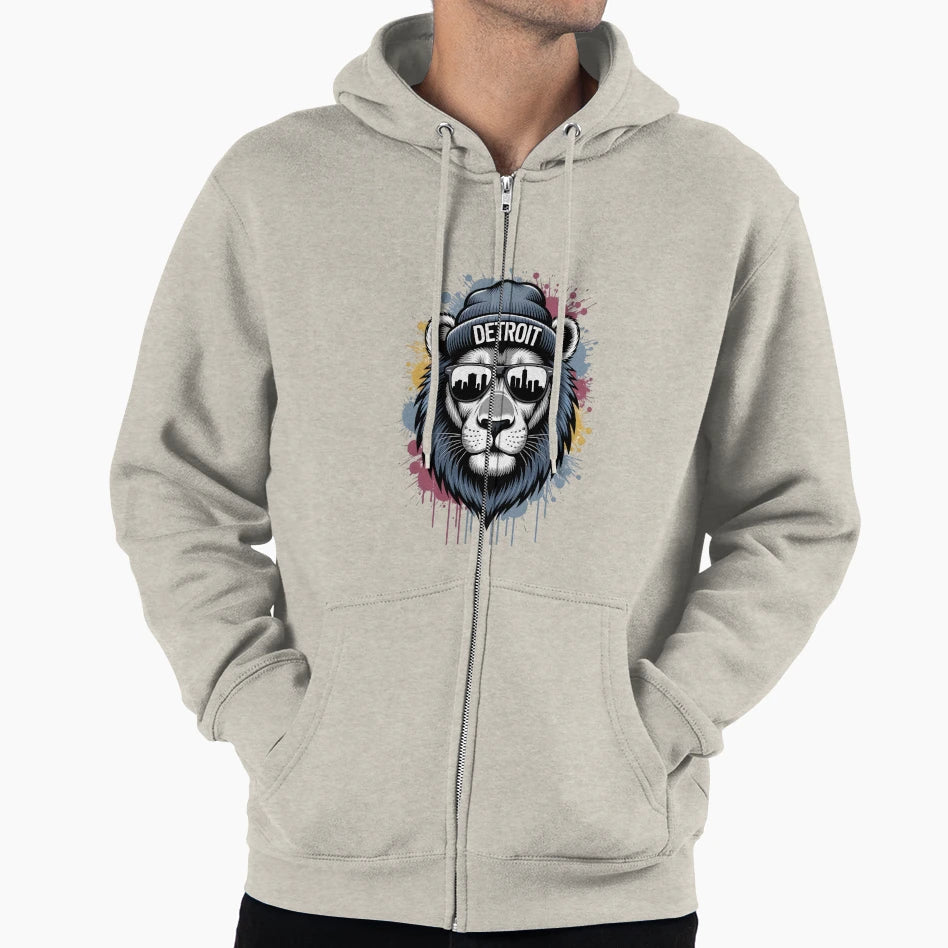 Detroit Lion Hoodie - Minimalist Print for Adults - T-Shirt, Sweatshirt, Hoodie