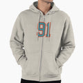 91 Number Aqua Orange Lucky Sports Hoodie - Graphic Print for Adults - T-Shirt, Sweatshirt, Hoodie