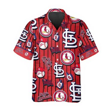 St. Louis Cardinals Dugout Stripes Hawaiian - Adult & Kids T-Shirts, Sweatshirts & Hoodies apparel design preview 1