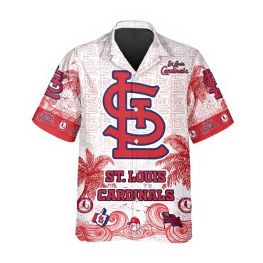 St. Louis Cardinals Ocean Waves Hawaiian - Adult & Kids T-Shirts, Sweatshirts & Hoodies apparel design preview 1