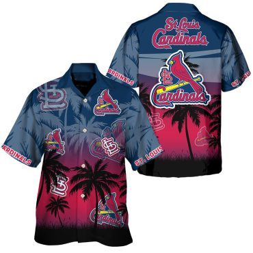 St. Louis Cardinals Twilight Palms Hawaiian - Adult & Kids T-Shirts, Sweatshirts & Hoodies apparel design preview 1
