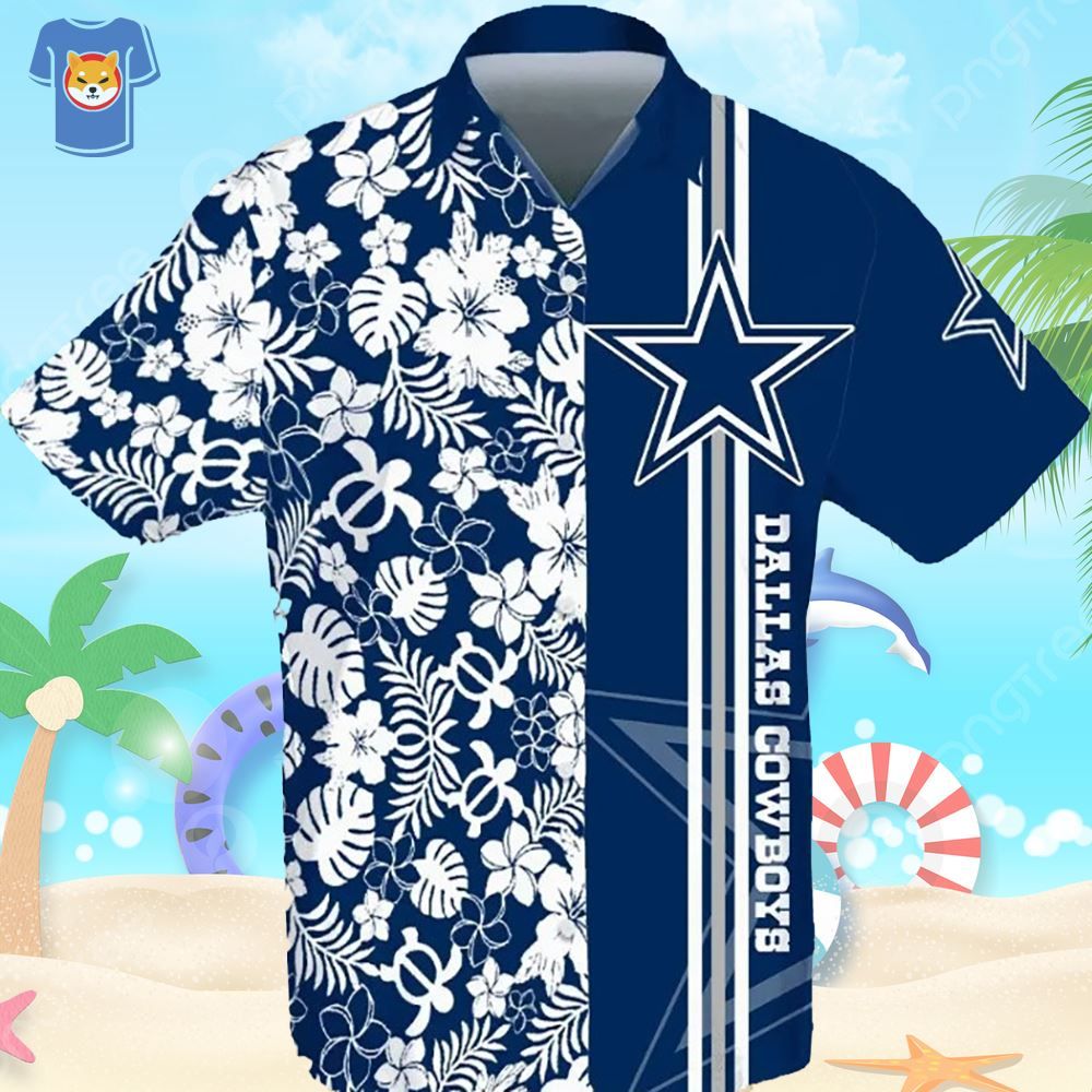 Summer Hawaiian Cowboys with Turtle Floral Print - Adult & Kids T-Shirts, Sweatshirts & Hoodies apparel design preview 1