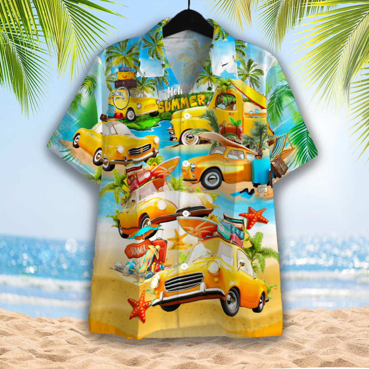 Summer Road Trip with Car Love Hawaiian - Adult & Kids T-Shirts, Sweatshirts & Hoodies apparel design preview 1