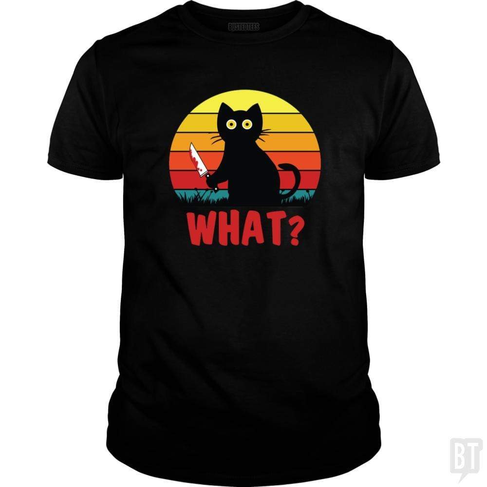 Retro Murderous Cat - Adult & Kids T-Shirts, Sweatshirts & Hoodies apparel design preview 1