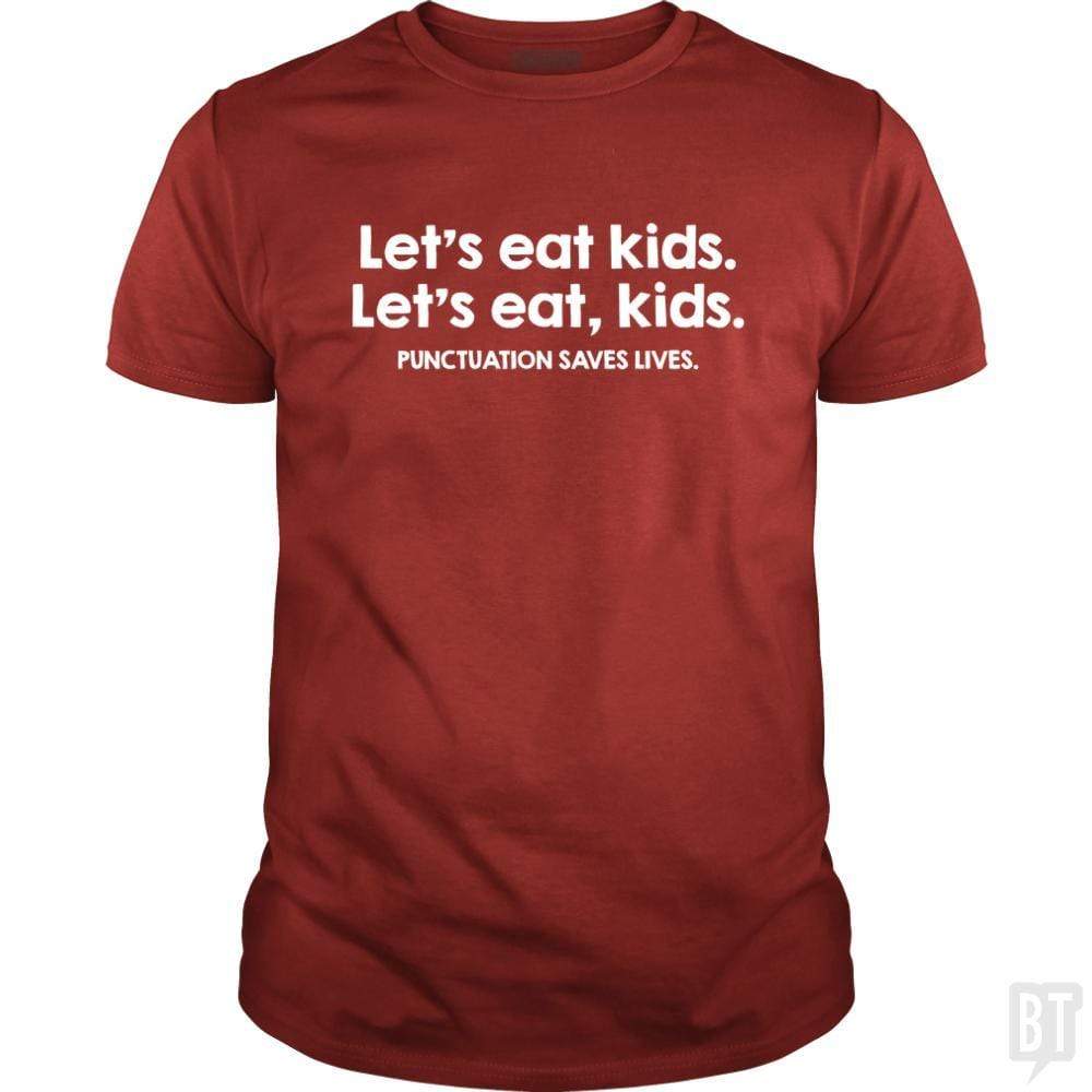 Punctuation Saves Lives - Adult & Kids T-Shirts, Sweatshirts & Hoodies apparel design preview 1