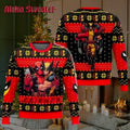 Taking Photo Deadpool And Wolverine Ugly Christmas Sweater - Holiday Gift product image