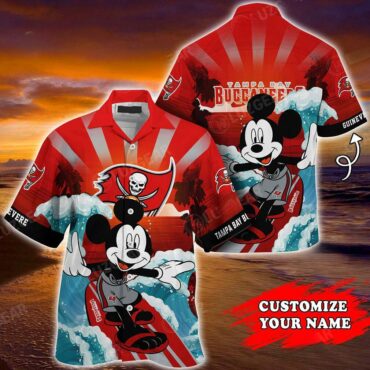 Tampa Bay Buccaneers Buccaneer Beach Hawaiian - Adult & Kids T-Shirts, Sweatshirts & Hoodies apparel design preview 1