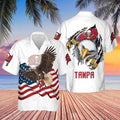 Tampa Bay Buccaneers Eagle American Flag Hawaiian - Adult & Kids T-Shirts, Sweatshirts & Hoodies apparel design preview 1