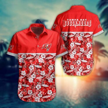 Tampa Bay Buccaneers Pirate Shores Hawaiian - Adult & Kids T-Shirts, Sweatshirts & Hoodies apparel design preview 1