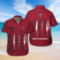 Tampa Bay Buccaneers Short Sleeve Button Up Tropical - Adult & Kids T-Shirts, Sweatshirts & Hoodies apparel design preview 1