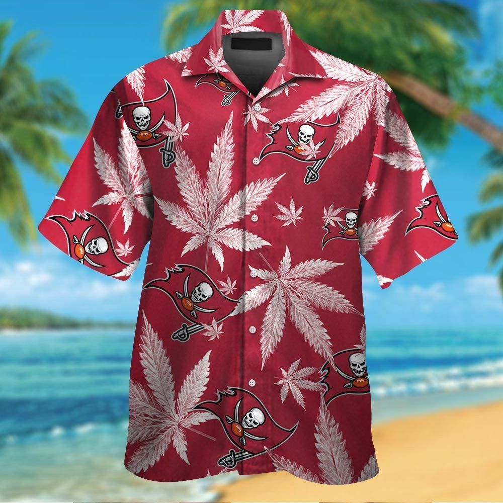 Tampa Bay Buccaneers Short Sleeve Button Up Tropical - Adult & Kids T-Shirts, Sweatshirts & Hoodies apparel design preview 1