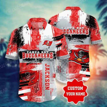Tampa Bay Buccaneers Tropic Treasure Hawaiian - Adult & Kids T-Shirts, Sweatshirts & Hoodies apparel design preview 1