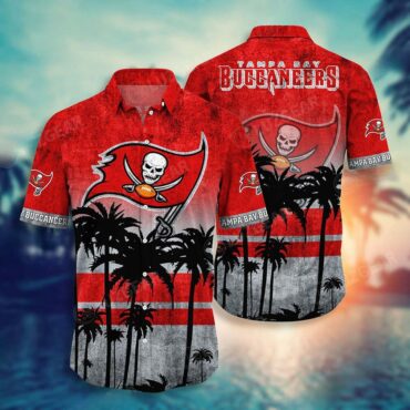 Tampa Bay Buccaneers Tropical Coconut Tree Hawaiian - Adult & Kids T-Shirts, Sweatshirts & Hoodies apparel design preview 1