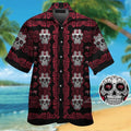 Tampa Bay Buccaneersskull Short Sleeve Button Up - Adult & Kids T-Shirts, Sweatshirts & Hoodies apparel design preview 1