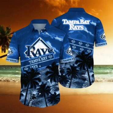 Tampa Bay Rays Ocean Sunset Hawaiian - Adult & Kids T-Shirts, Sweatshirts & Hoodies apparel design preview 1
