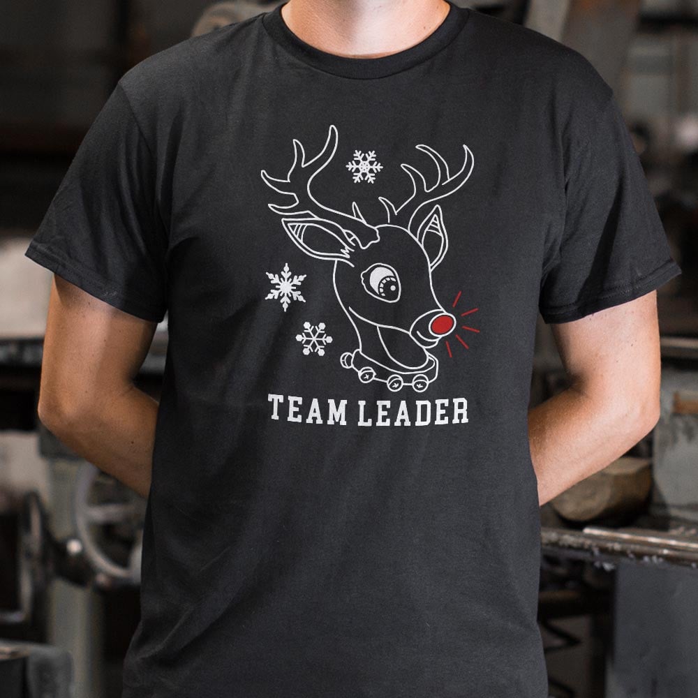 Team Leader Rudolph - Adult & Kids T-Shirts, Sweatshirts & Hoodies apparel design preview 1