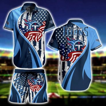 Tennessee Titans All-American Pride Hawaiian - Adult & Kids T-Shirts, Sweatshirts & Hoodies apparel design preview 1