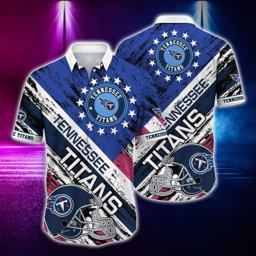 Tennessee Titans Graphic American Flag Hawaiian - Adult & Kids T-Shirts, Sweatshirts & Hoodies apparel design preview 1