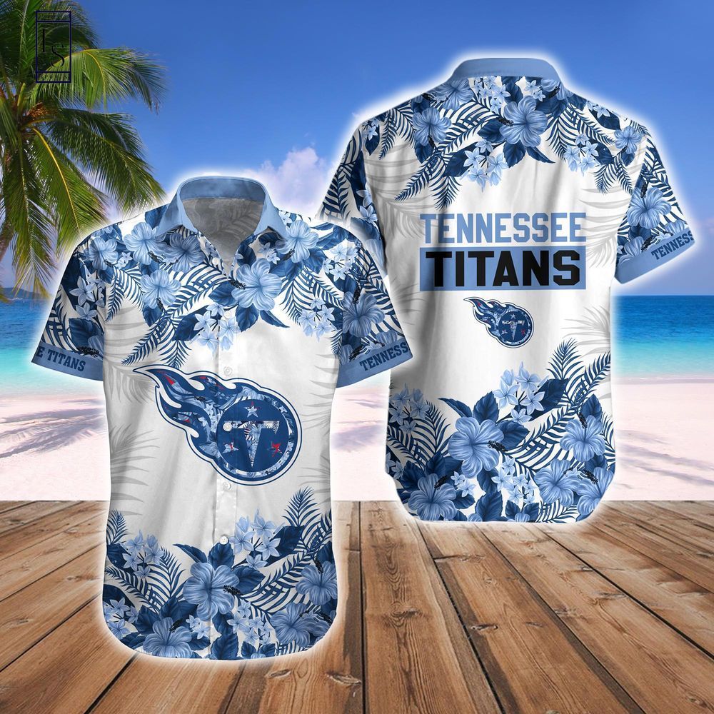Tennessee Titans Hawaiian Tropical Short Combo Set - Adult & Kids T-Shirts, Sweatshirts & Hoodies apparel design preview 1