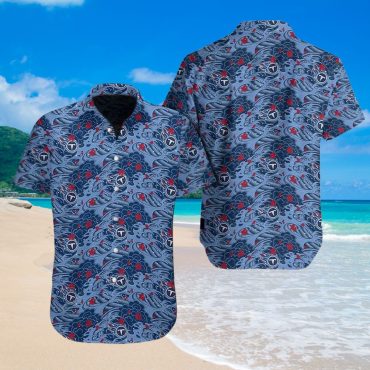 Tennessee Titans Ocean Wave Hawaiian - Adult & Kids T-Shirts, Sweatshirts & Hoodies apparel design preview 1
