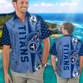 Tennessee Titans Short Sleeve Button Up Tropical - Adult & Kids T-Shirts, Sweatshirts & Hoodies apparel design preview 1
