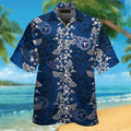 Tennessee Titans Short Sleeve Button Up Tropical - Adult & Kids T-Shirts, Sweatshirts & Hoodies apparel design preview 1