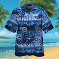 Tennessee Titans Short Sleeve Button Up Tropical - Adult & Kids T-Shirts, Sweatshirts & Hoodies apparel design preview 1