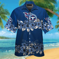 Tennessee Titans Short Sleeve Button Up Tropical - Adult & Kids T-Shirts, Sweatshirts & Hoodies apparel design preview 1