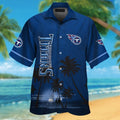Tennessee Titans Short Sleeve Button Up Tropical - Adult & Kids T-Shirts, Sweatshirts & Hoodies apparel design preview 1