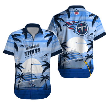 Tennessee Titans Sunset Cruise Hawaiian - Adult & Kids T-Shirts, Sweatshirts & Hoodies apparel design preview 1